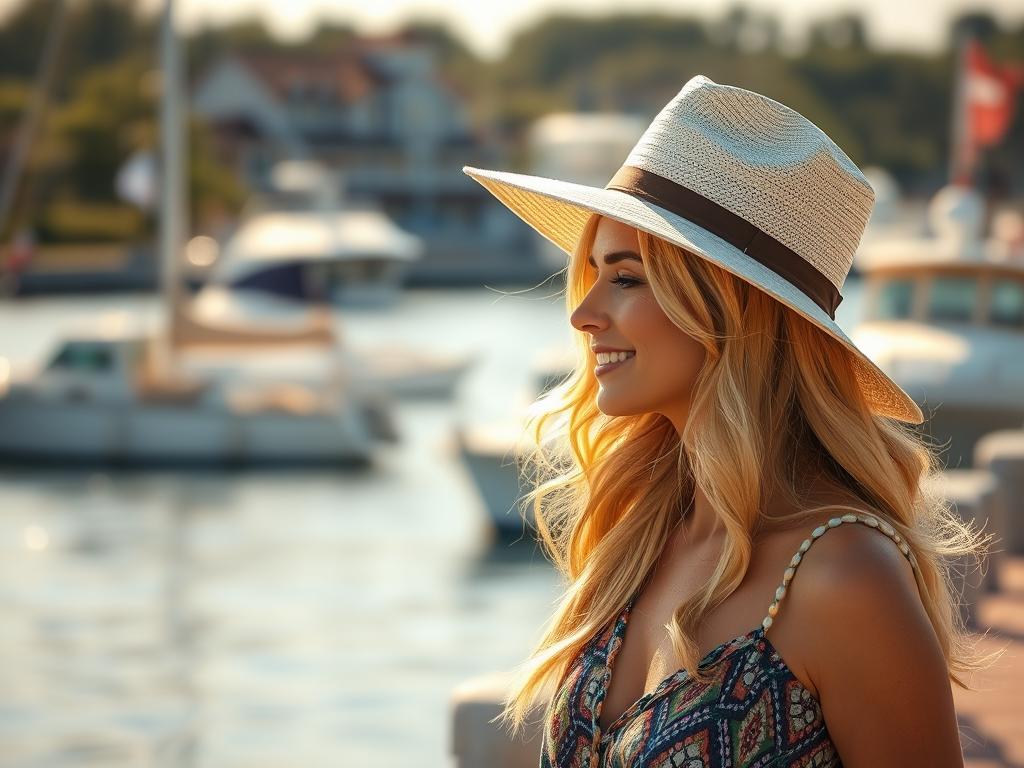 Femme se baladant à Southport (Caroline du Nord) en écoutant la musique de la BO I Know What You Did Last Summer (2025) Soundtrack : vibes teen horror